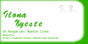 ilona nyeste business card